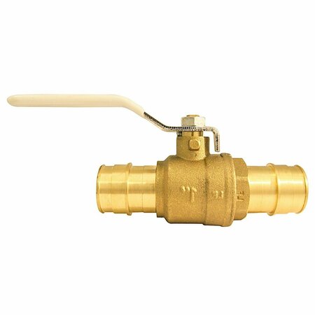 CONBRACO Ball Valve, 1 in Connection, Barb, 200 PSI, Quarter-Turn Actuator, Brass Body EPXV1